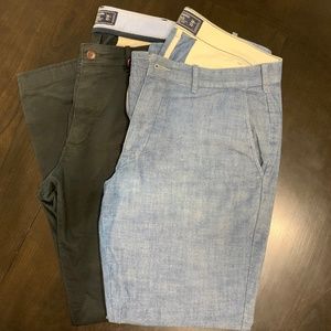 Abercrombie & Fitch  Mens Chinos Straight Flat Front Size 36x32